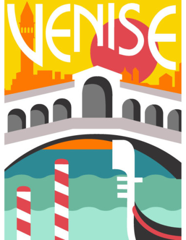 Canevas : 30x40 cm, N24 - Venise