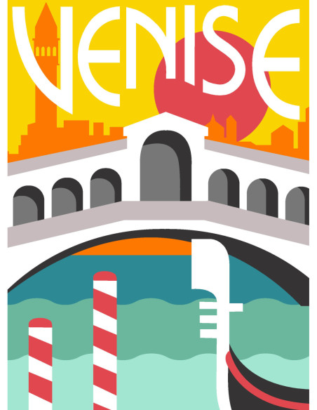 Canevas : 30x40 cm, N24 - Venise