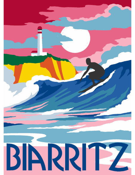 Canevas : 30x40 cm, N24 - Biarritz