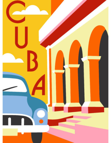 Canevas : 30x40 cm, N24 - Cuba