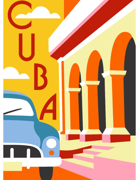 Canevas : 30x40 cm, N24 - Cuba