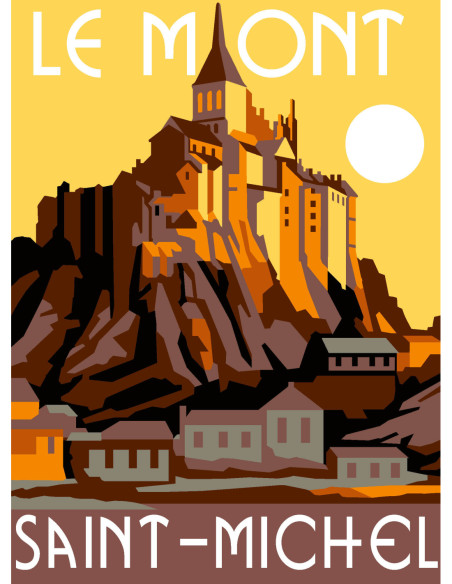 Canevas : 30x40 cm, N24 - Le Mont Saint Michel