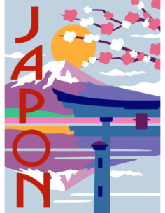 Canevas : 30x40 cm, N24 - Japon