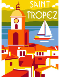 Canevas : 30x40 cm, N24 - Saint Tropez