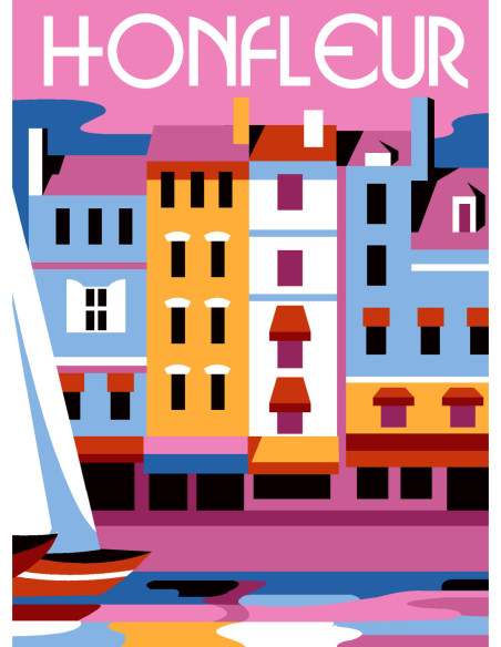 Canevas : 30x40 cm, N24 - Honfleur