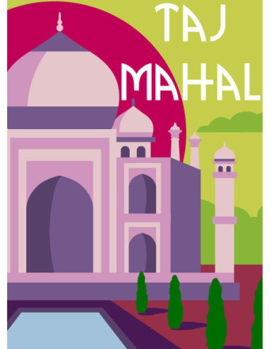 Canevas : 30x40 cm, N24 - Taj Mahal