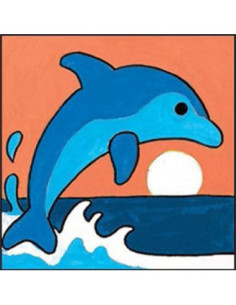 Canevas : Broderie : 14 x 14 cm, Multicolore