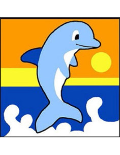 Canevas : Broderie : 14 x 14 cm, Multicolore