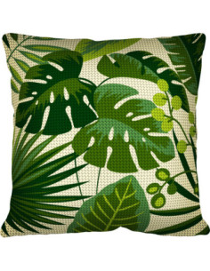 Kit coussin : 50x50 : Feuille tropique