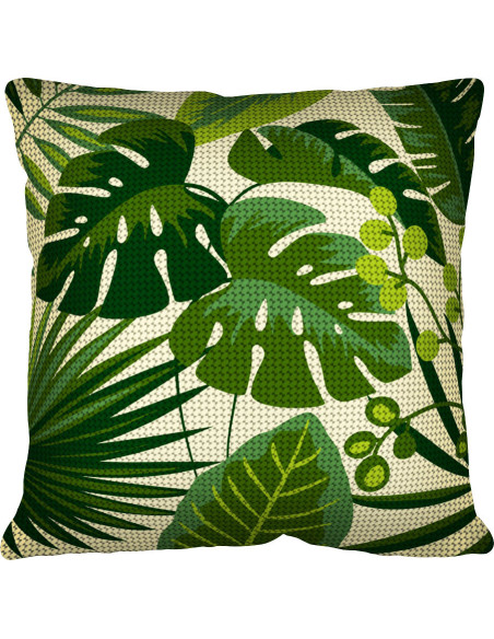 Kit coussin : 50x50 : Feuille tropique