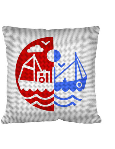 Kit coussin : 50x50 : N21 - bateau
