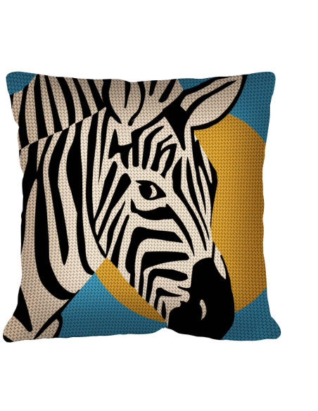 Kit coussin : 50x50 : N24 - zèbre