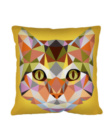 Kit coussin : 50x50 : N17 -géométrique chat