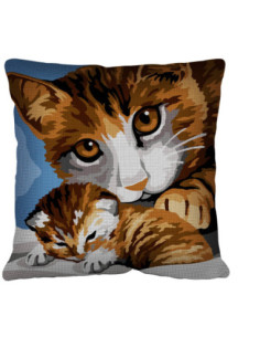 Kit coussin : 50x50 :N21 - chevet félin