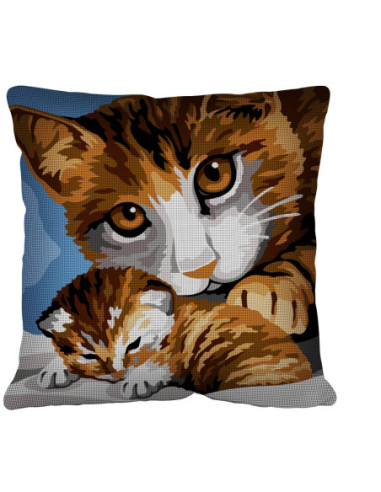 Kit coussin : 50x50 :N21 - chevet félin