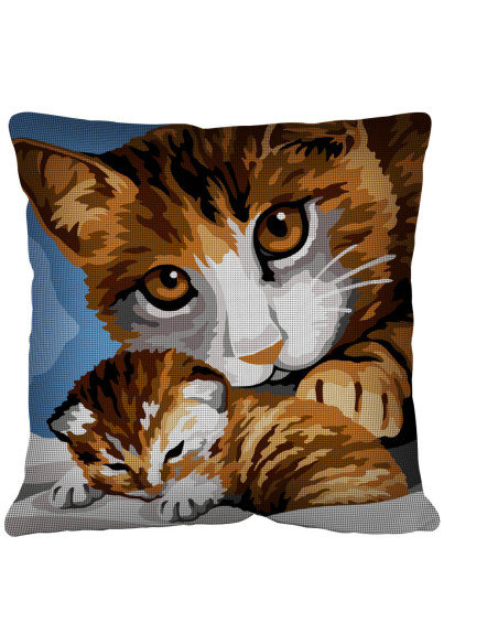 Kit coussin : 50x50 :N21 - chevet félin