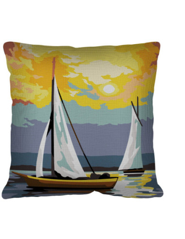 Kit coussin : 50x50 : N23 - voile en mer