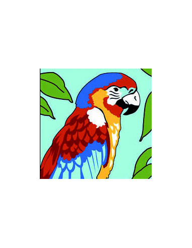 Kit canevas : 20x20 : Perroquet