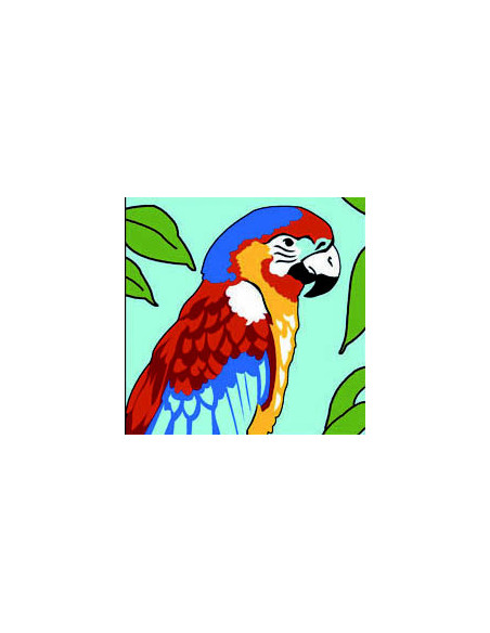 Kit canevas : 20x20 : Perroquet