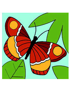 Kit canevas : 20x20 : Papillon