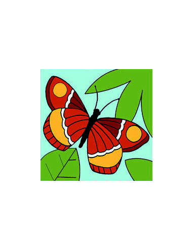 Kit canevas : 20x20 : Papillon