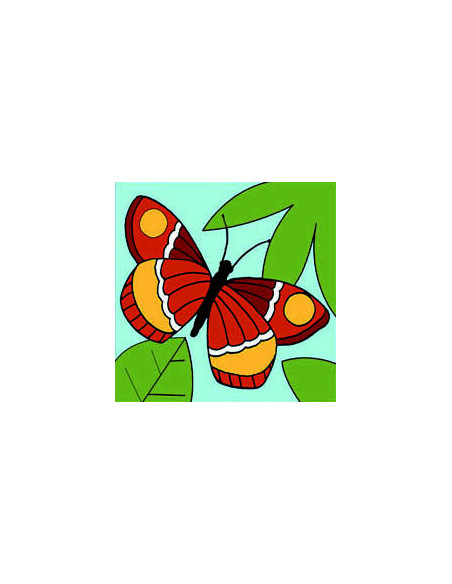 Kit canevas : 20x20 : Papillon