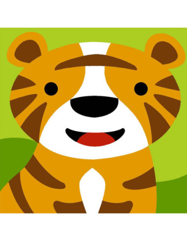 Kit canevas : 20x20 : N21 - tigre