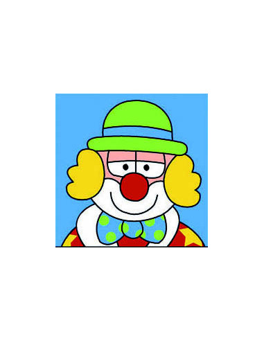 Kit canevas : 20x20 : Clown
