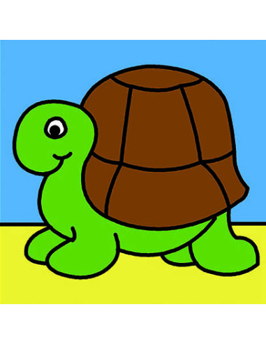 Kit canevas : 20x20 : Tortue