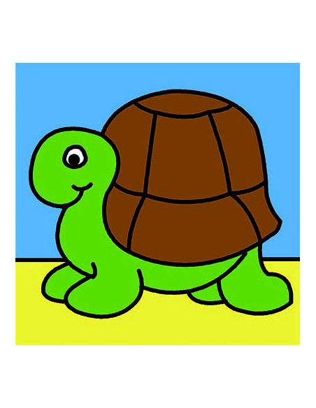 Kit canevas : 20x20 : Tortue