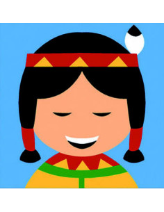 Kit canevas : 20x20 : indien