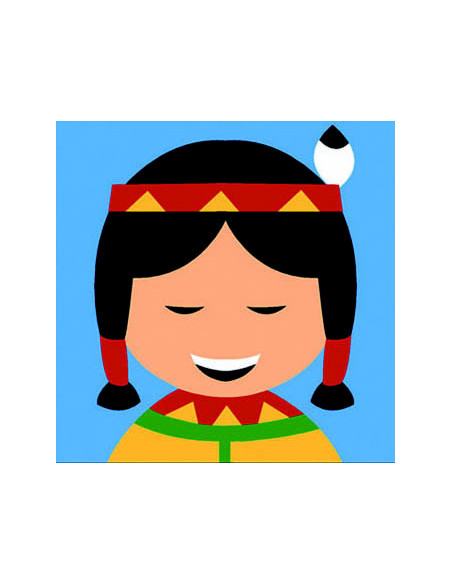 Kit canevas : 20x20 : indien