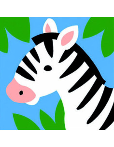 Kit canevas : 20x20 : zèbre
