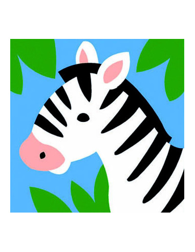 Kit canevas : 20x20 : zèbre