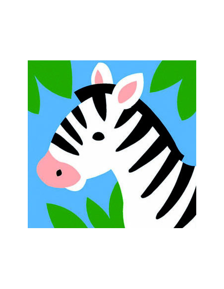 Kit canevas : 20x20 : zèbre