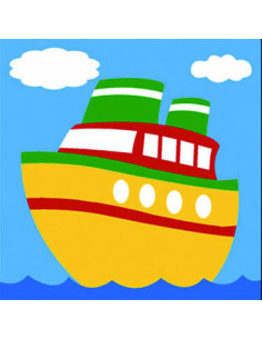 Kit canevas : 20x20 : bateau