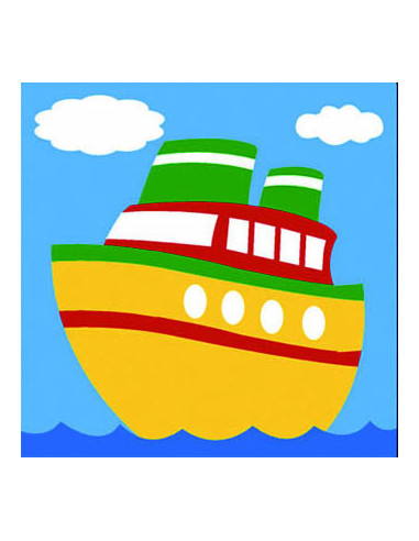 Kit canevas : 20x20 : bateau
