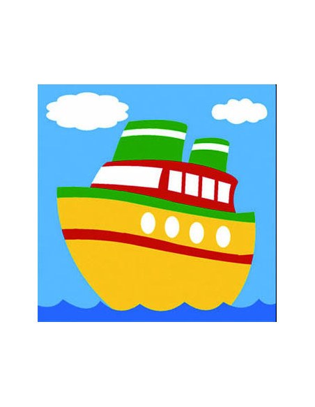 Kit canevas : 20x20 : bateau