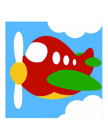 Kit canevas : 20x20 : avion