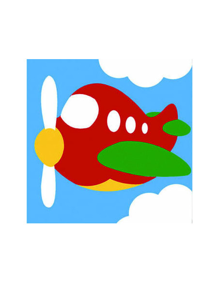 Kit canevas : 20x20 : avion