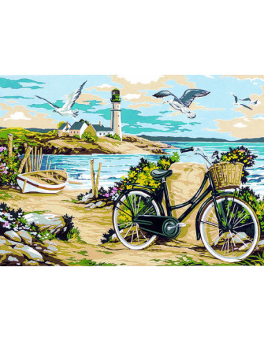 Canevas : 45x60 cm, bord de mer 909.01