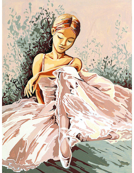 Canevas : 40x50 cm, danseuse