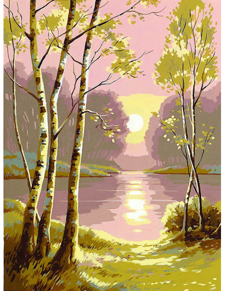 Canevas : 40x50 cm, aurore