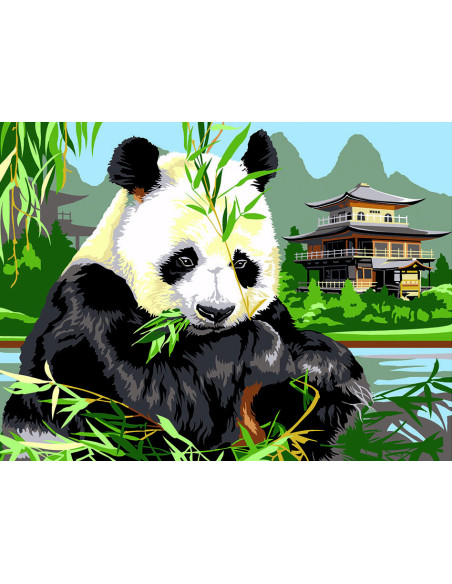 Canevas : 40x50 cm, Le panda