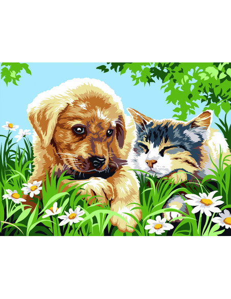 Canevas : 40x50 cm, Câlin d'été