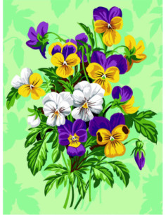 Canevas : 40x50 cm, Les pensées