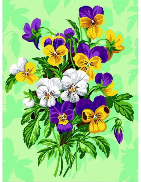 Canevas : 40x50 cm, Les pensées