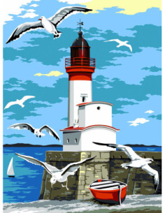 Canevas : 40x50 cm, Le Tréport