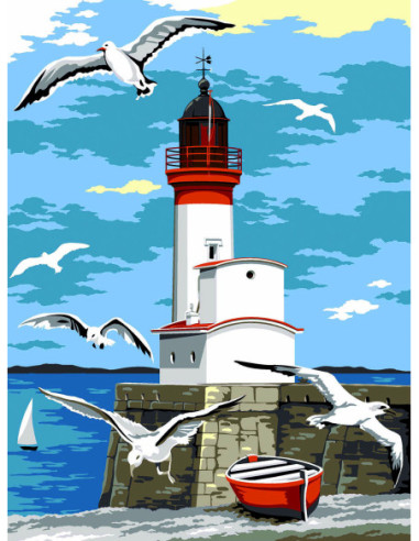 Canevas : 40x50 cm, Le Tréport