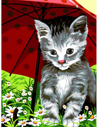 Canevas : 40x50 cm, Petit coin de parapluie